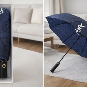 Stylish Blue Umbrella with Logo
